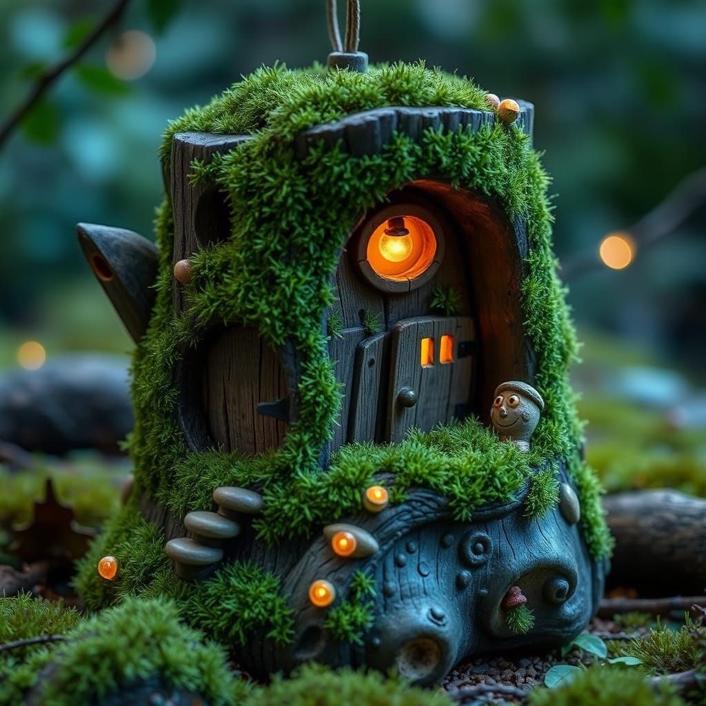 Enchanted Birdhouse in a Whimsical Style