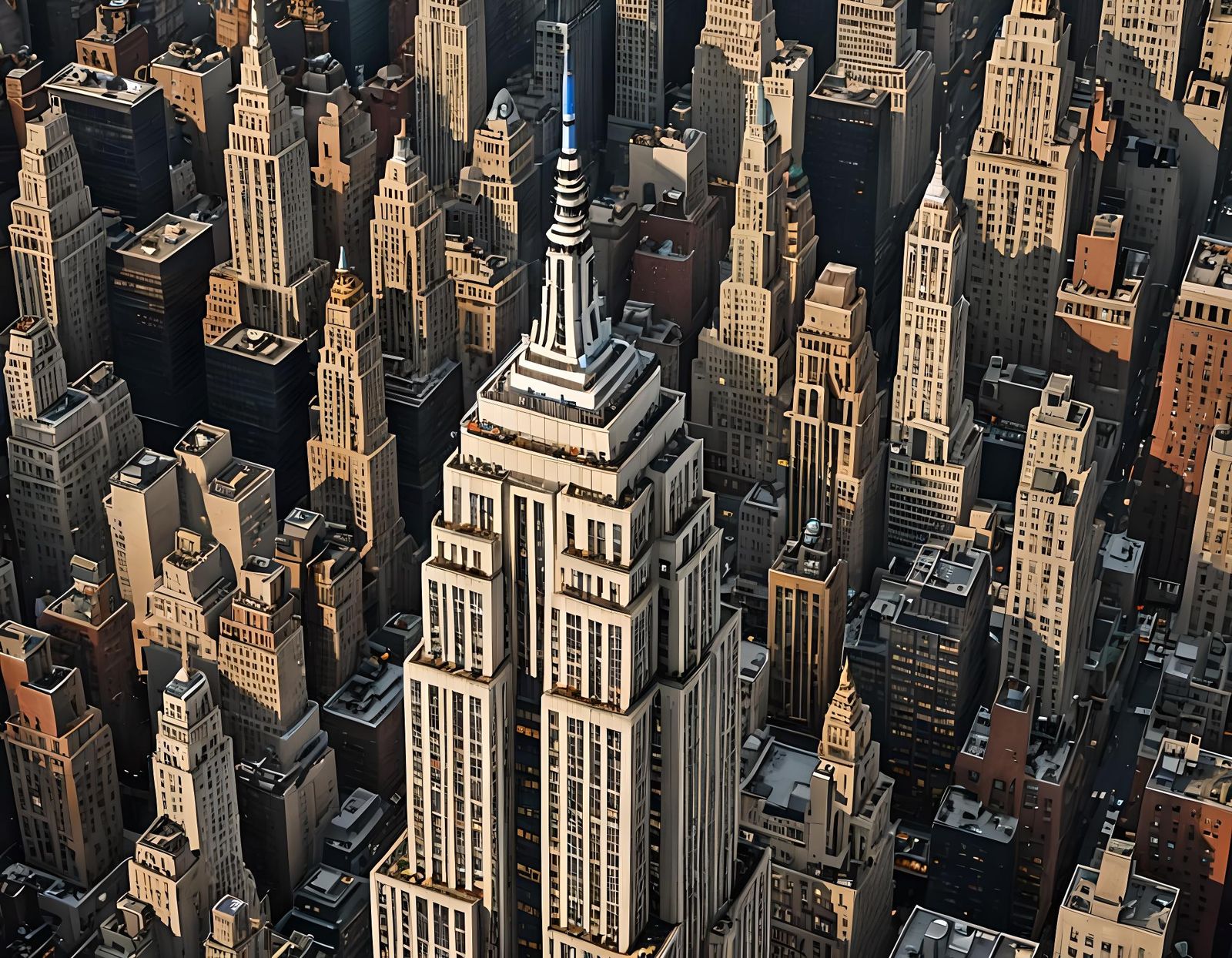 Empire State Building in Art Deco Style