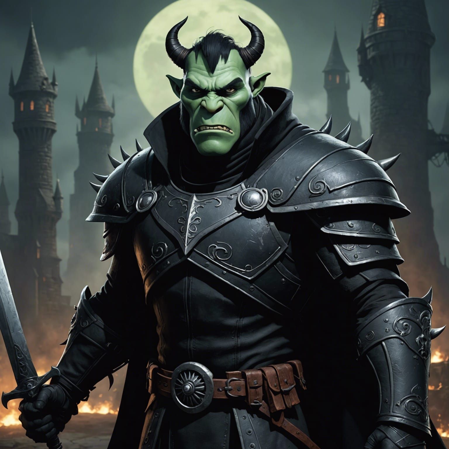 Grimdark Character in Dreamworks Animation Style