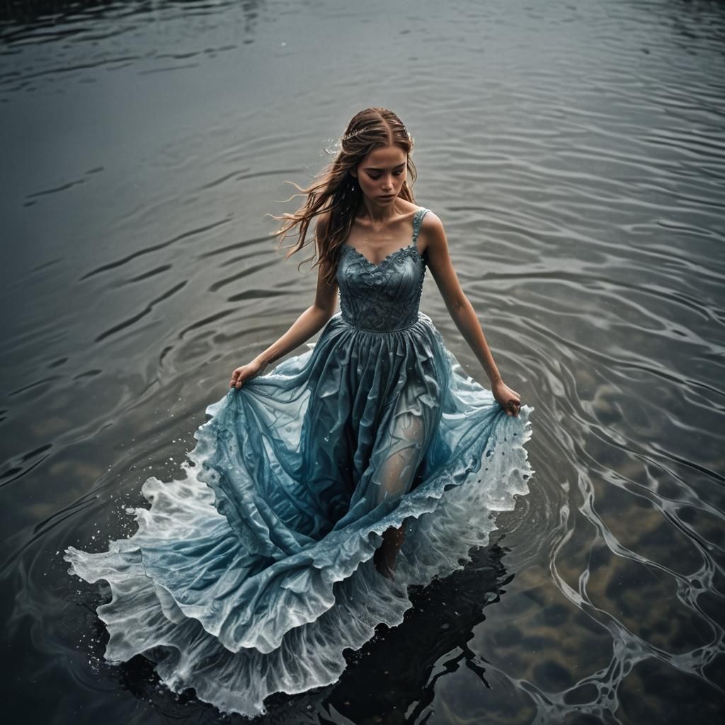 Girl in a Dress Made of Water