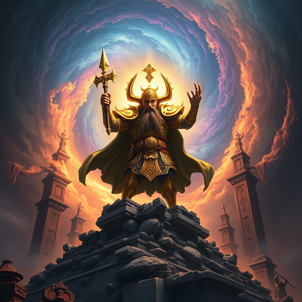 Munchkin Warrior Blessed by Gods in Fantasy Art