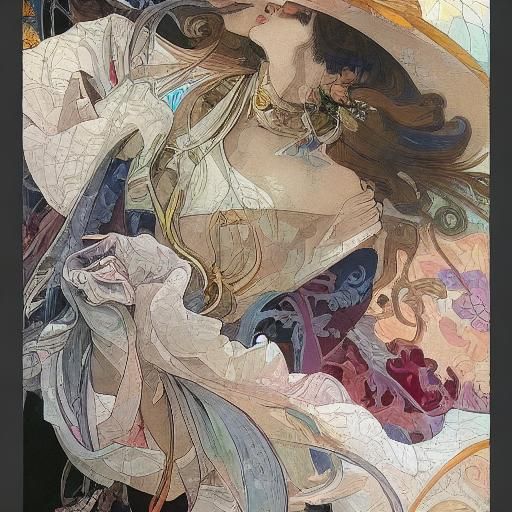 Mixed Media Portrait with Ephemera and Watercolor