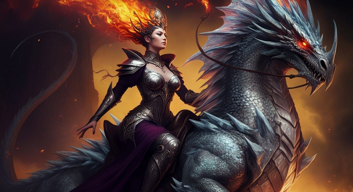 Goddess of Ice and Fire on Silver Dragoon