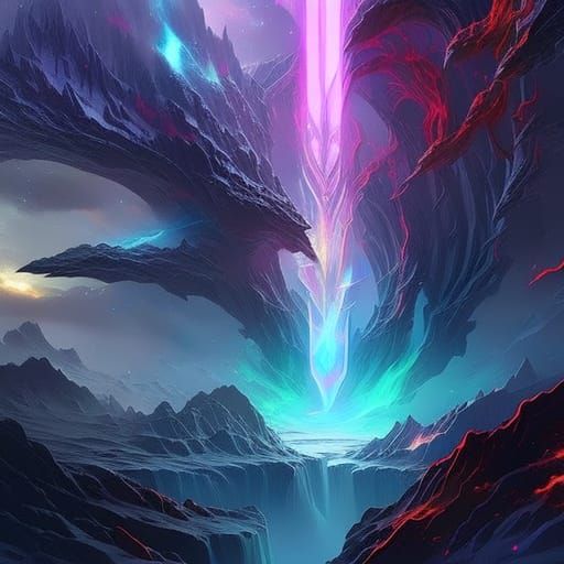 Colorful Wave in Astral Cosmic Illustration