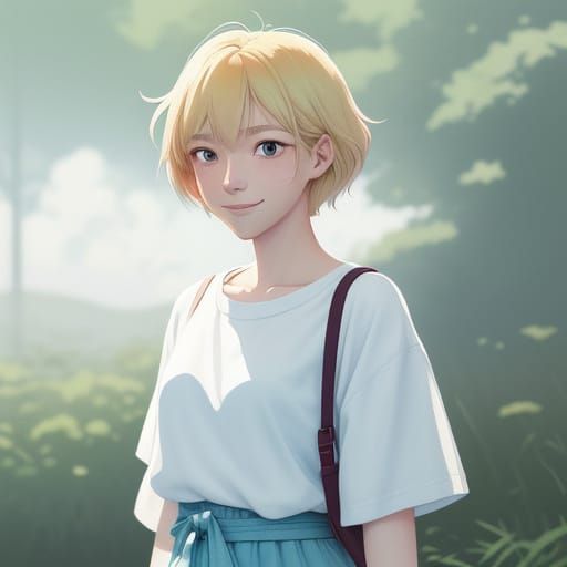 Delicate Anime Portrait in Makoto Shinkai Style