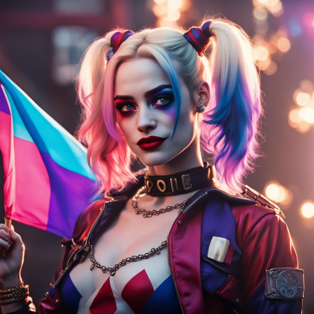 bi pride harley quinn