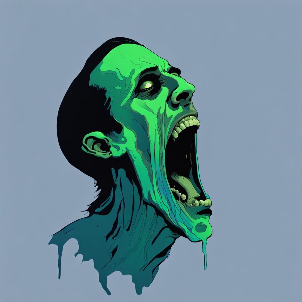 Terrifying Ghost Portrait in Dark Surrealism