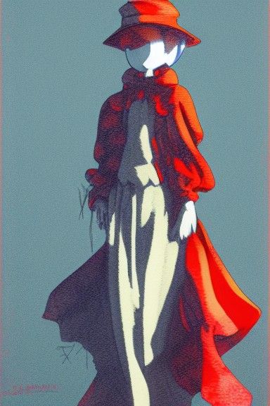 Psychedelic Retro Sci-Fi Scarecrow Portrait