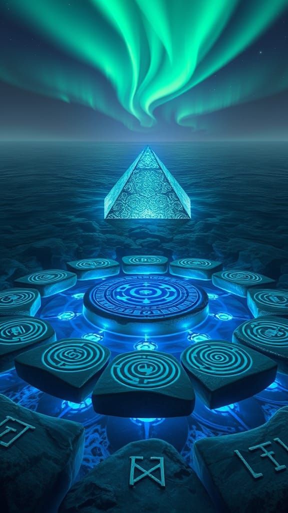 Floating Runestones Radiate Silent Resonance