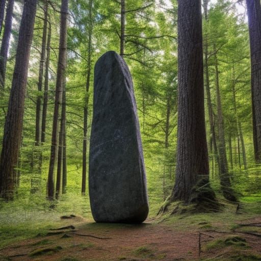 Megalith in a Forest