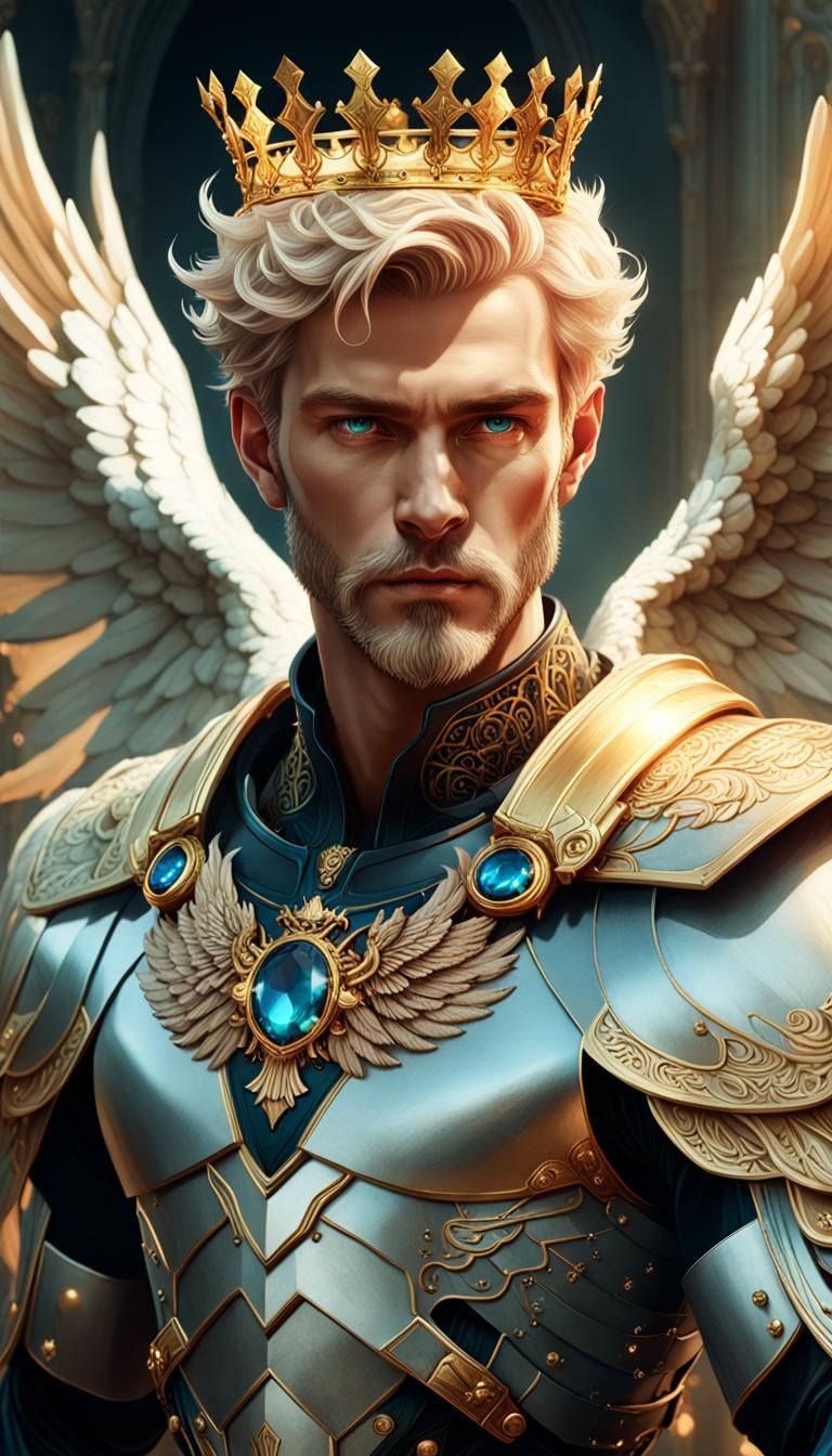 Robotic Angel Asmodeus in Royal Setting