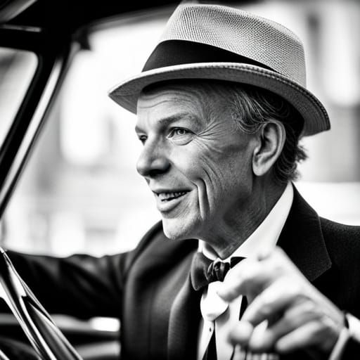 Frank Sinatra Driving a Cab in New York City