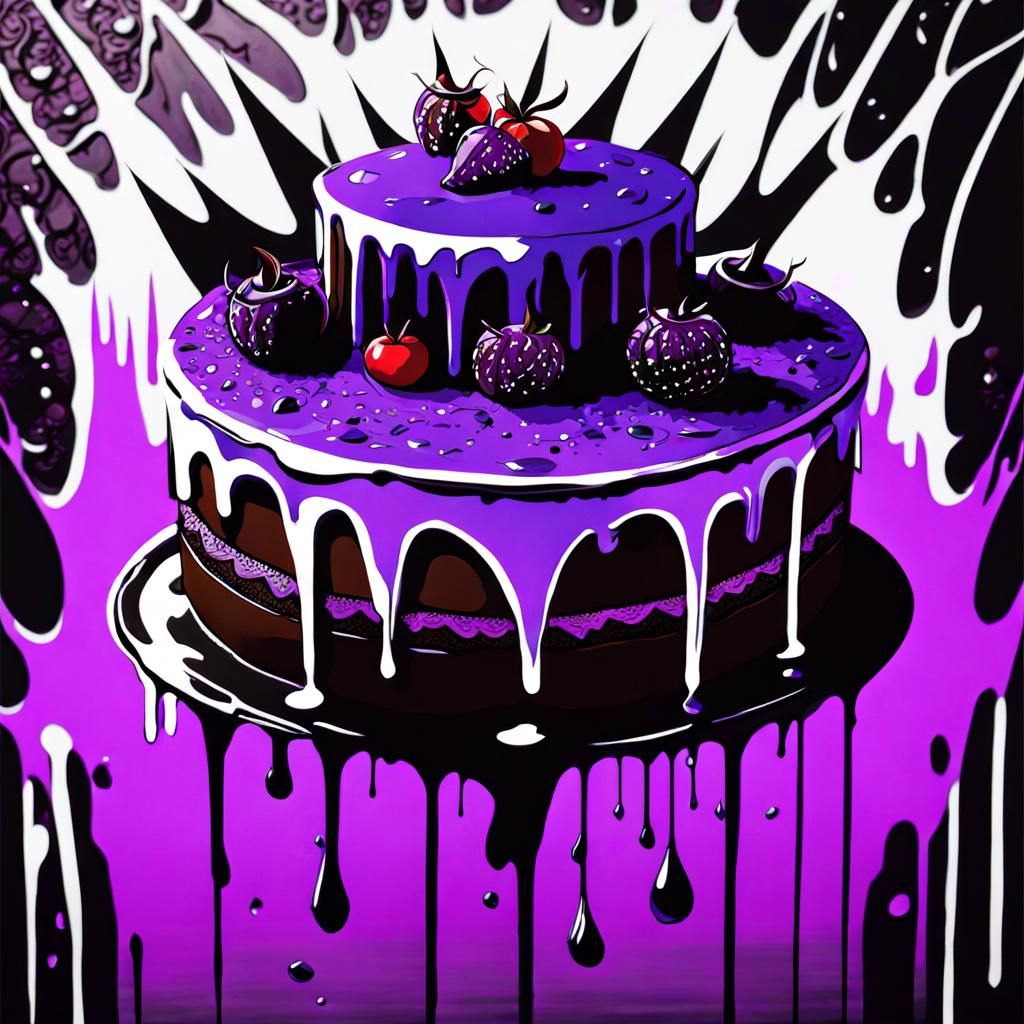 Gothic Devil's Food Cake in Ultra Detail