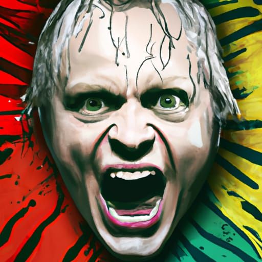 Hyperrealistic Portrait of a Screaming Man in HD