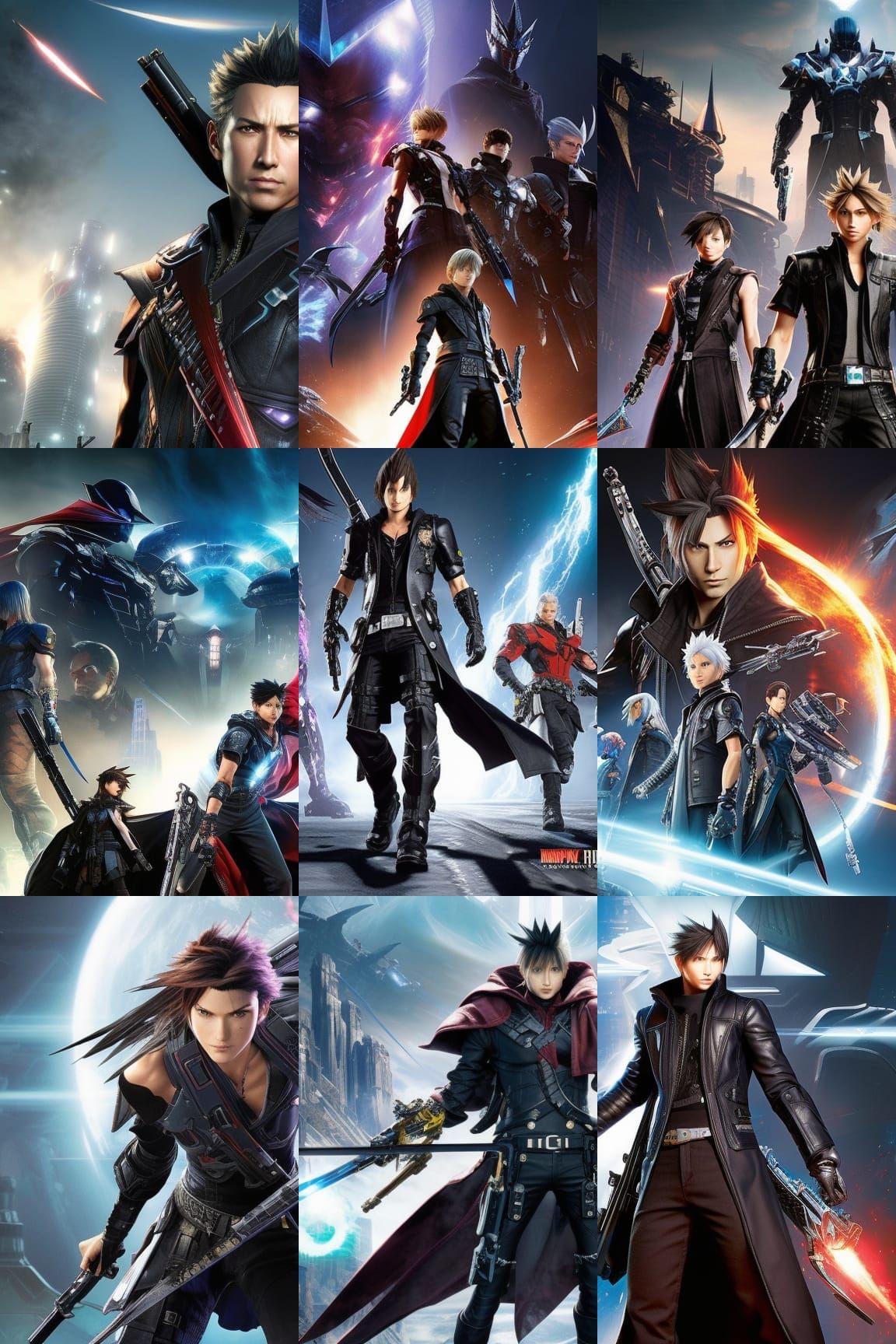 Dynamic Character Art in Manga and Comic Style