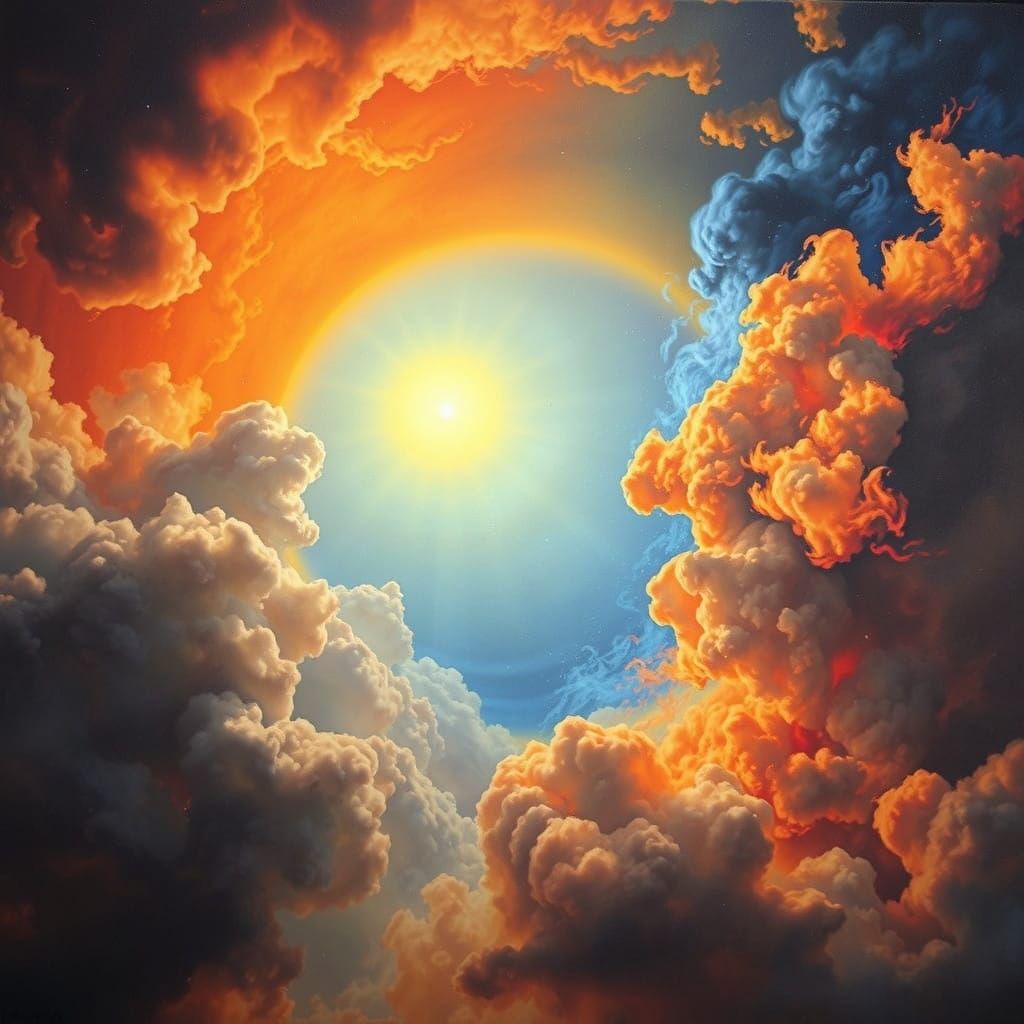 Cosmic Sun with Blazing Contrasts