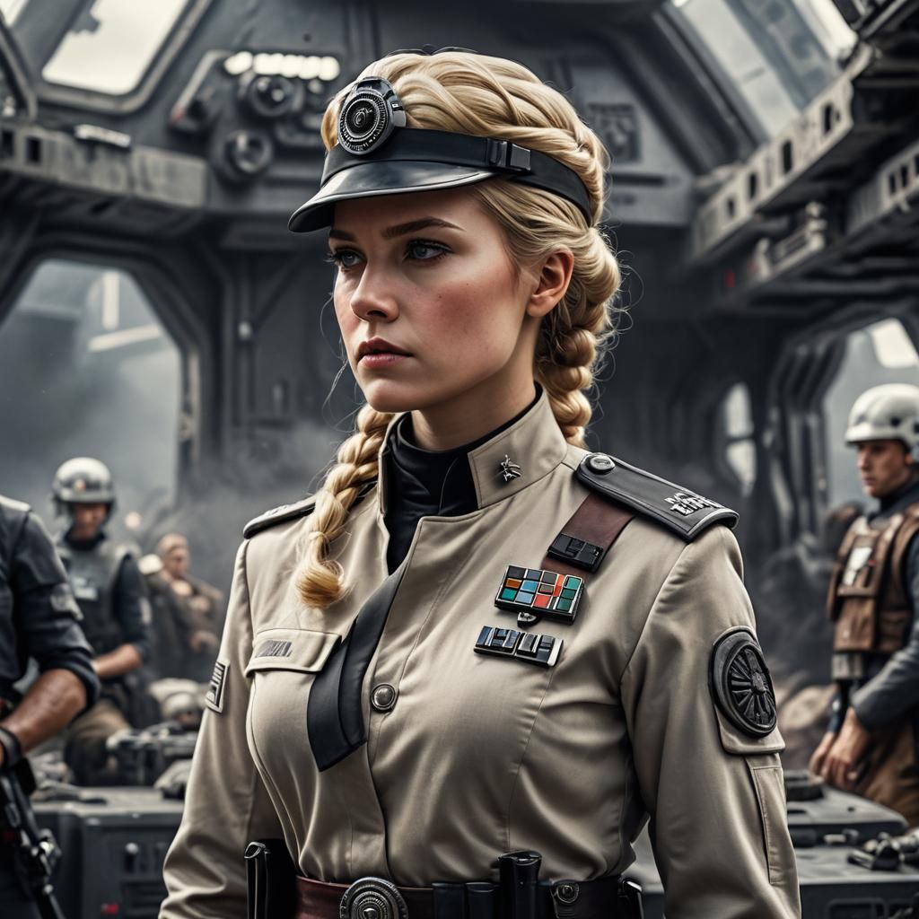 Hyperrealistic Star Wars Imperial Officer Portrait