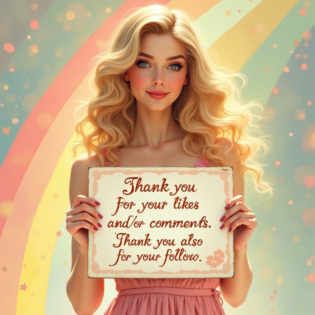 Elegant Woman in Pastel Hues, Inspired by Art Nouveau