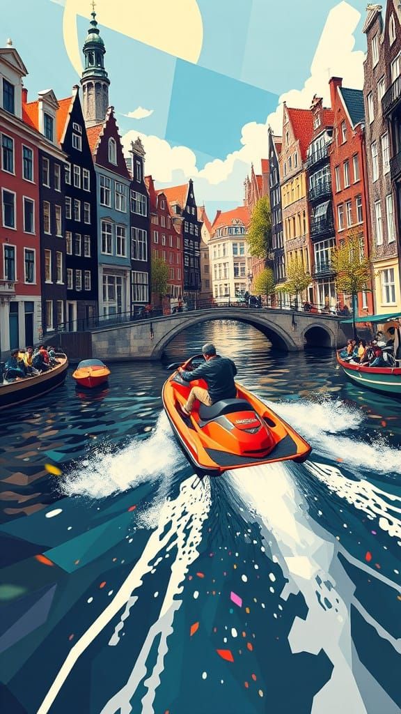 Futuristic Speed Demon Rides Amsterdam's Canals