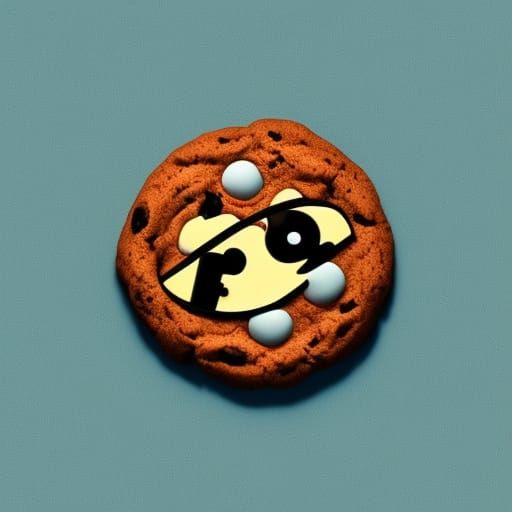 Emo Cookie Character, Pixar-Style 3D Art