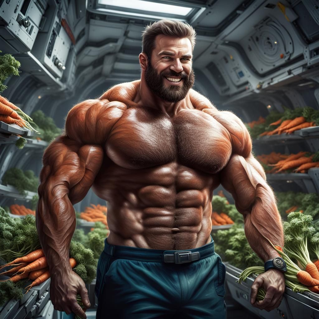 An astronaut carrot farmer…because why not?