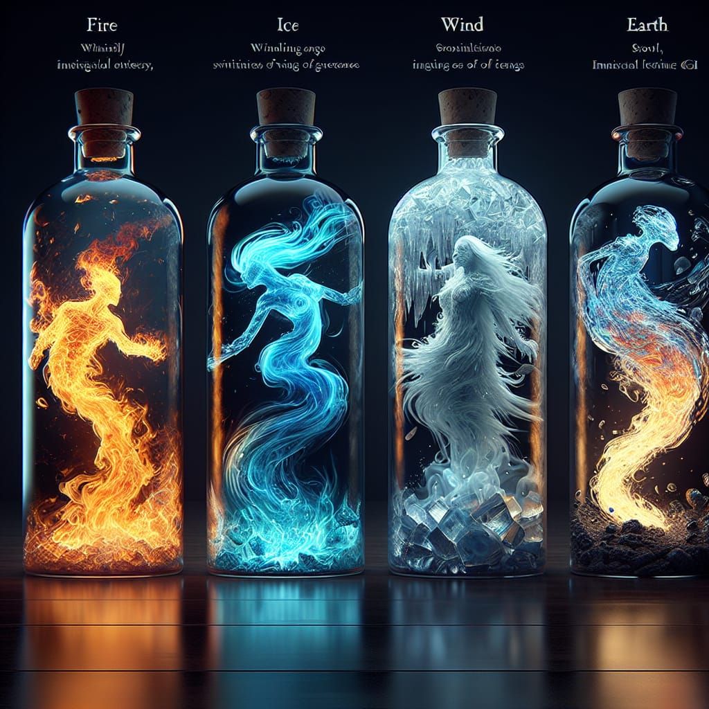 Bottled Element Ghosts in Movie-Grade CGI