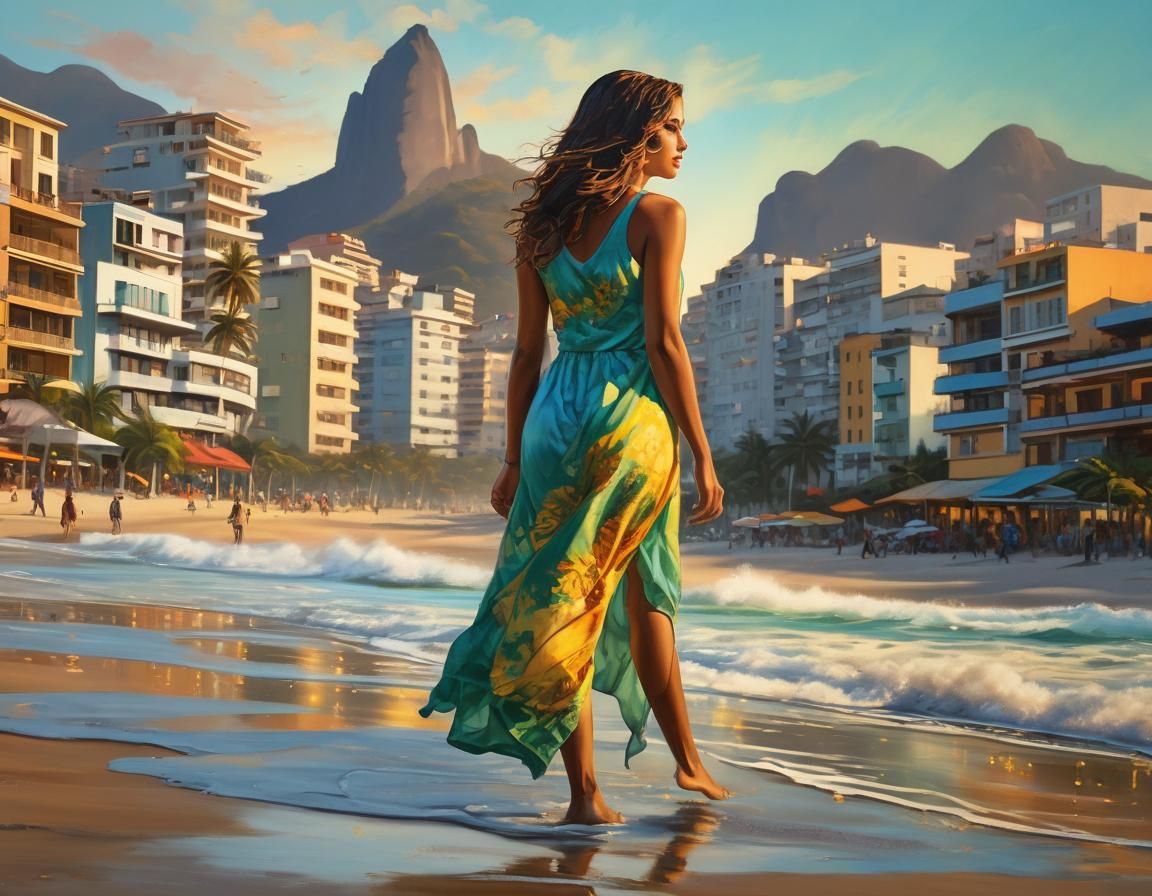 Exuberant Latina Sways to the Rhythm of Golden Hour at Ipane...