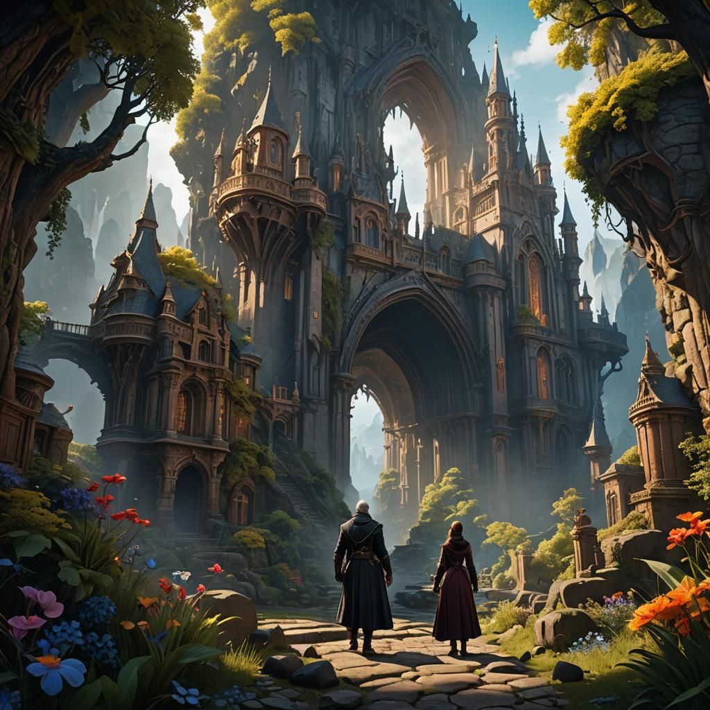 Fantastical Matte Painting of Love and Family