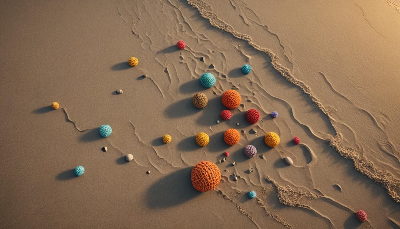 Whimsical Beach Sunset in Photorealistic Style