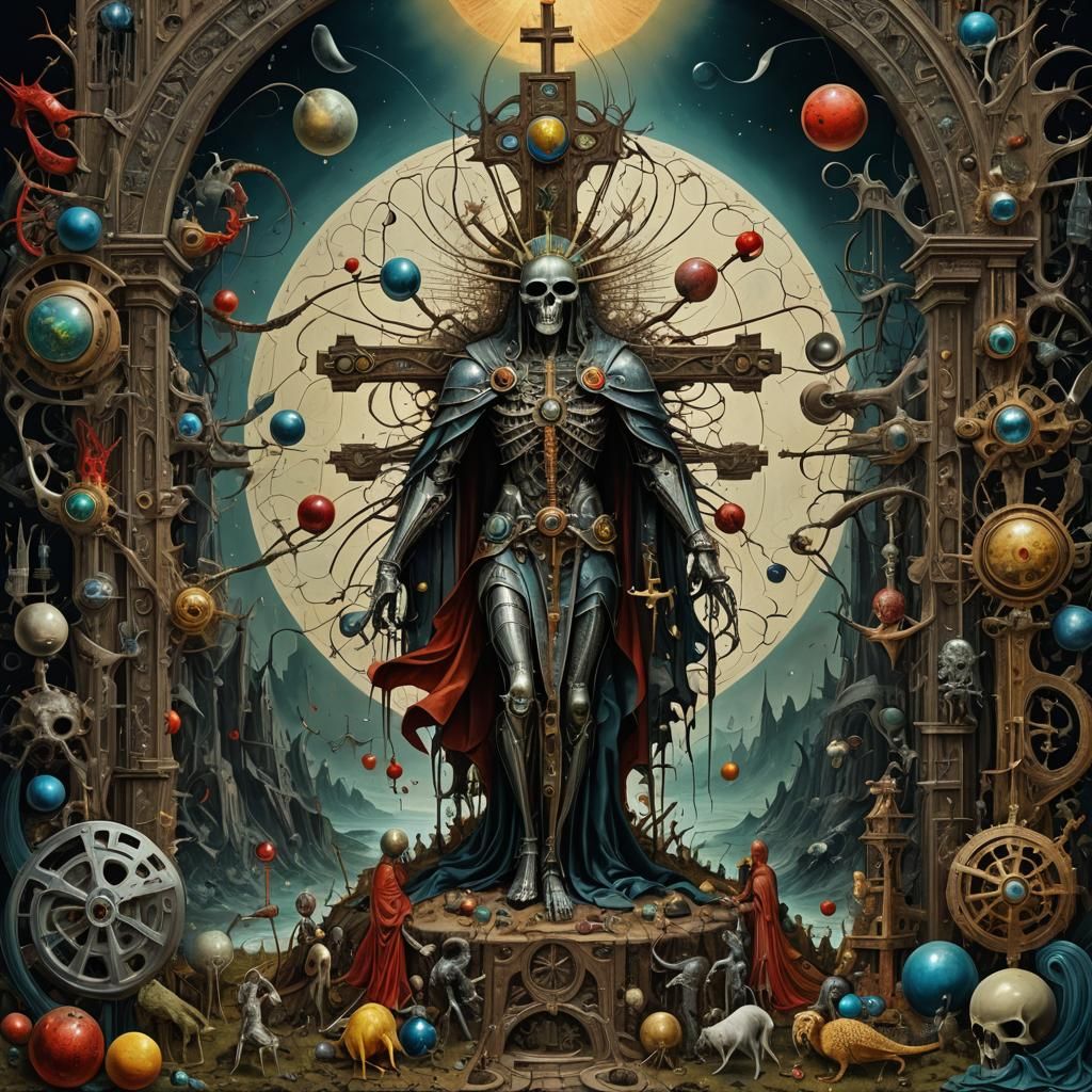 Opus Dei in Surrealist Digital Art Style