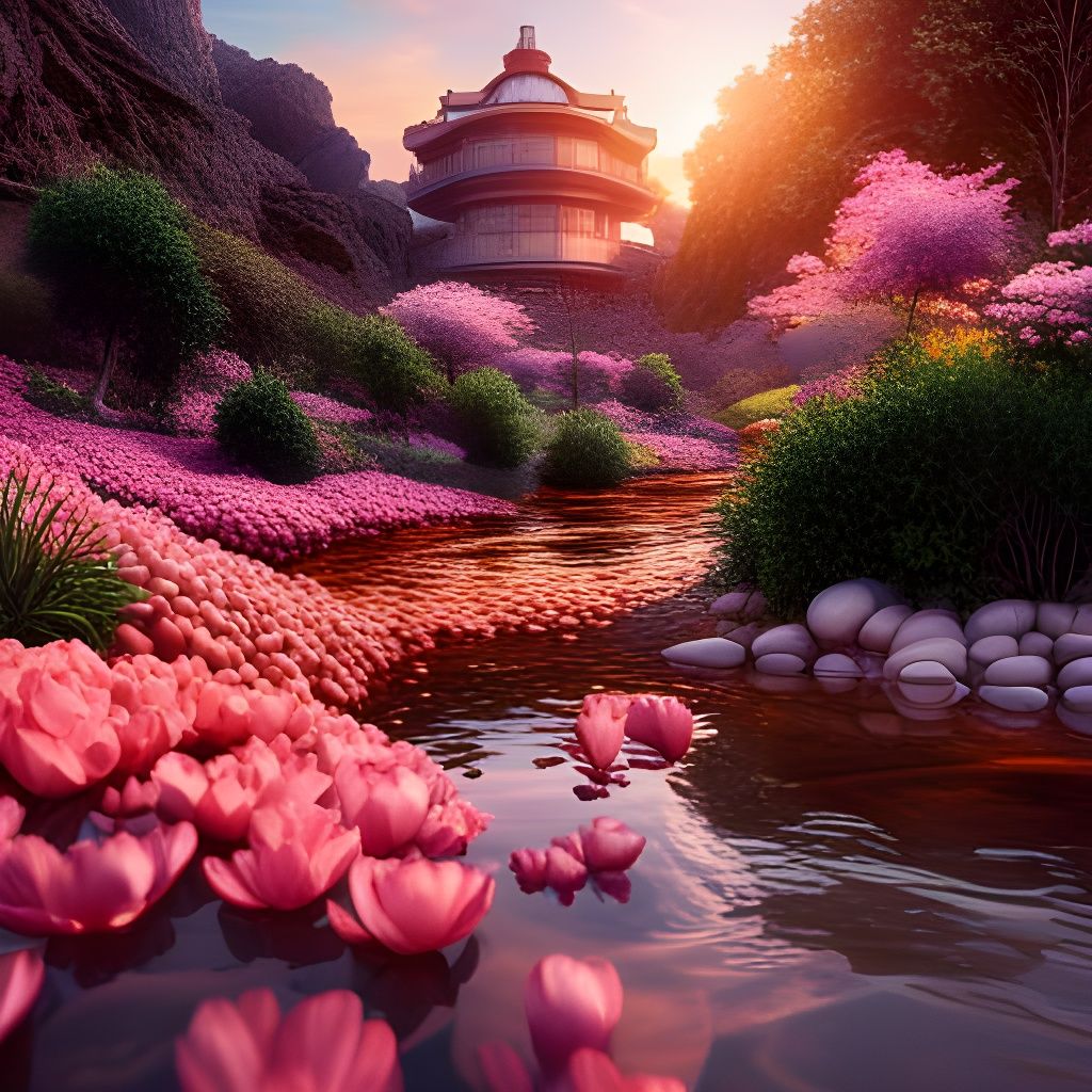 Love Landscape in Photorealistic Digital Art