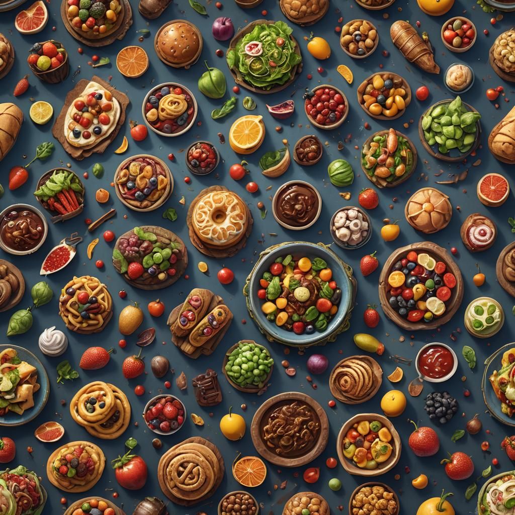 Fantastical Food in Detailed Matte Painting