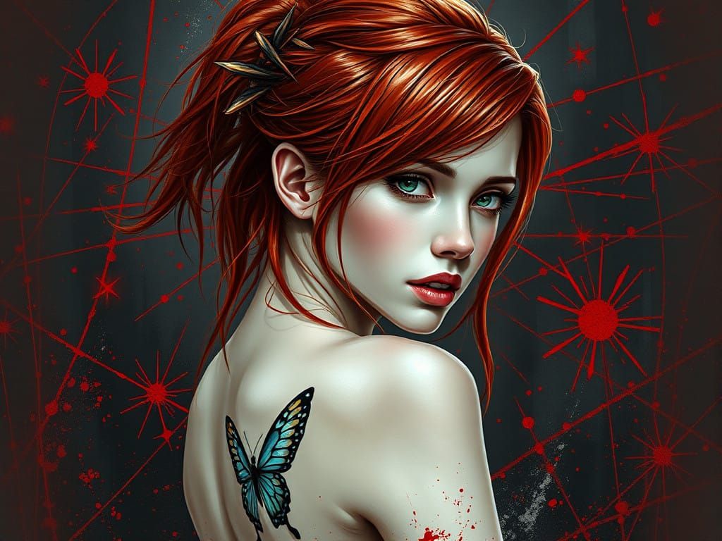 Cyberpunk Geisha in Chaos