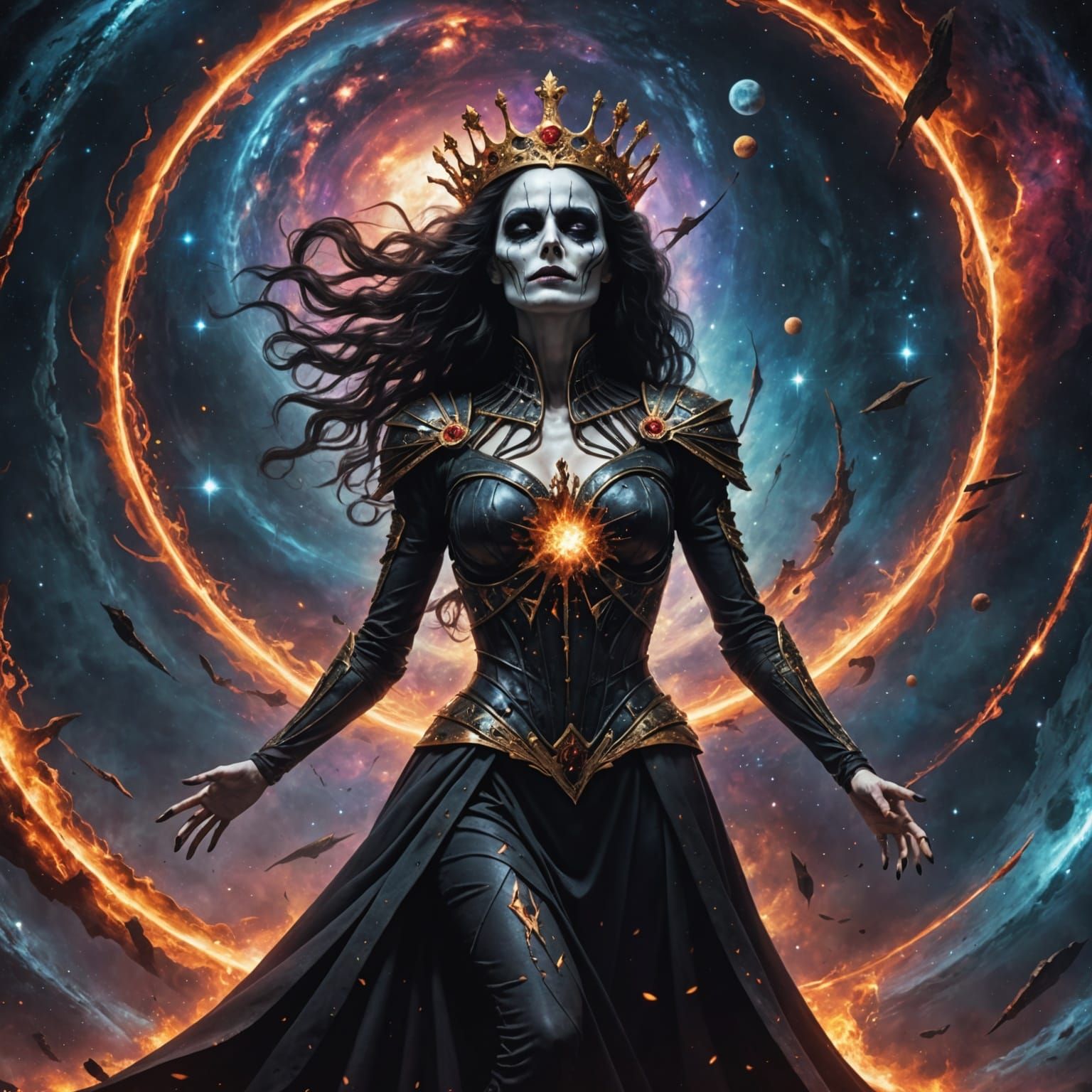 Surreal Galaxy Queen: Death and Creation Cycle