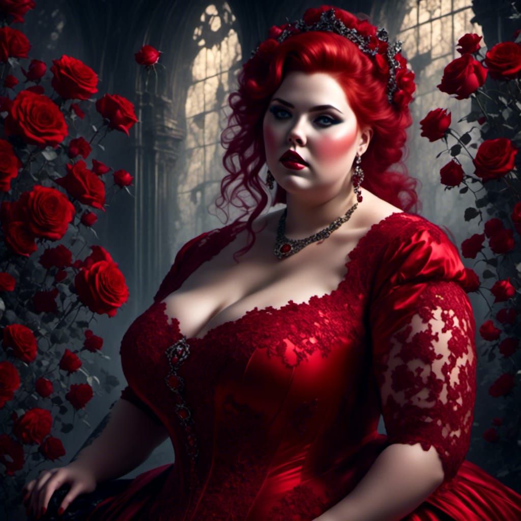 Scarlett Johansson as 3D Cartoon in Gothic Style