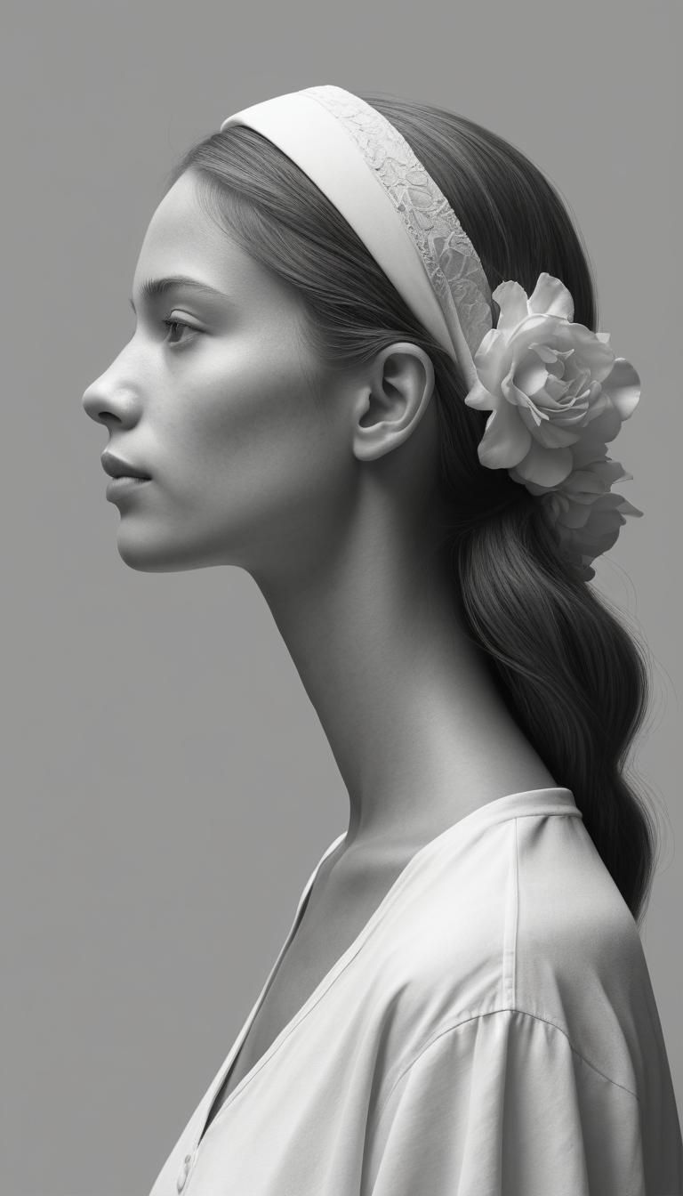 Classical Portrait of Woman with Ambient Occlusion