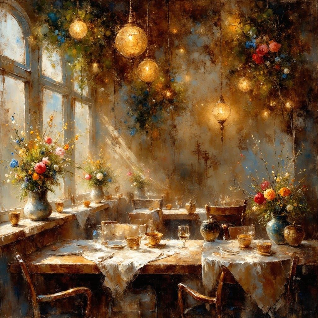Spring Meal in Restaurant with Epic Lighting