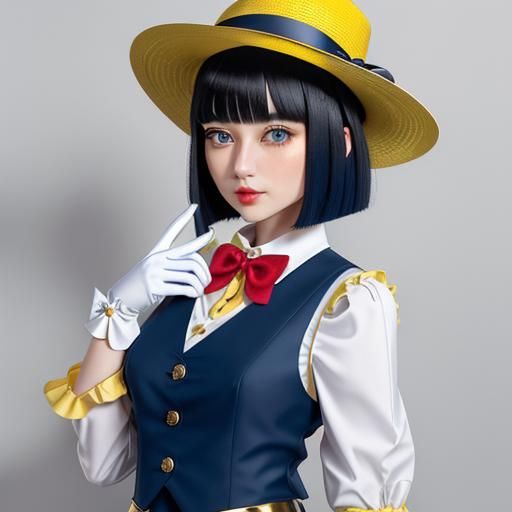 Cute Marionette Girl: Pinocchia in Whimsical Style