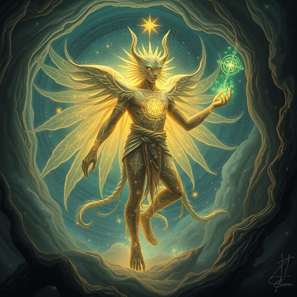 Ethereal Star Grazer Winking Through Time Portals