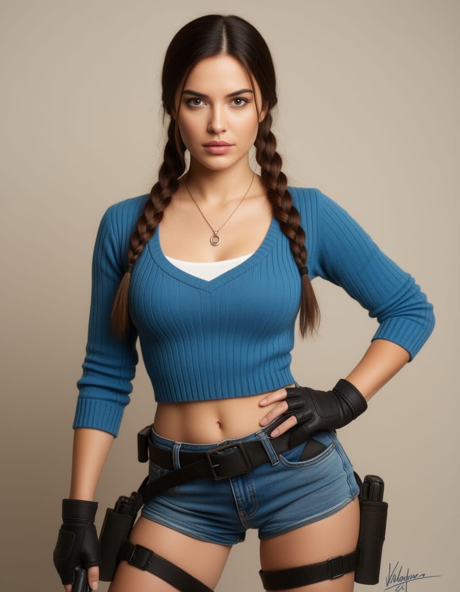 Photo-Realistic Image of Lara Croft