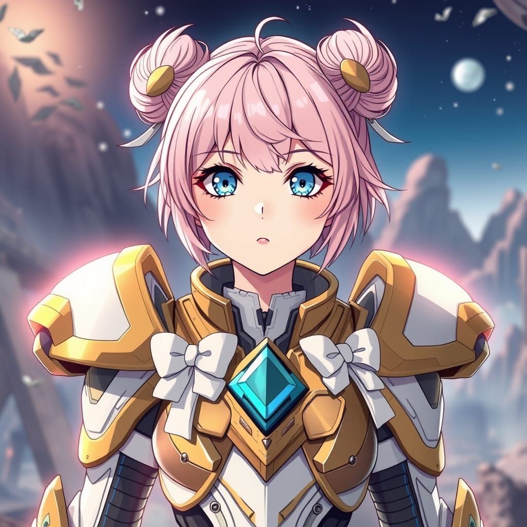 Magical Girl in Sci-Fi Armor, Anime Key Visual