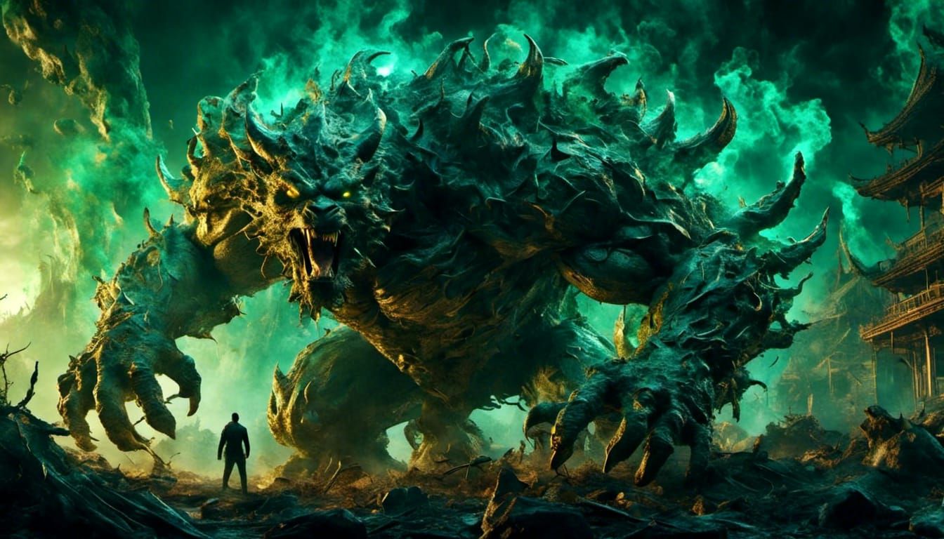 Beastly Mutant Rampage in Wasteland Settlement