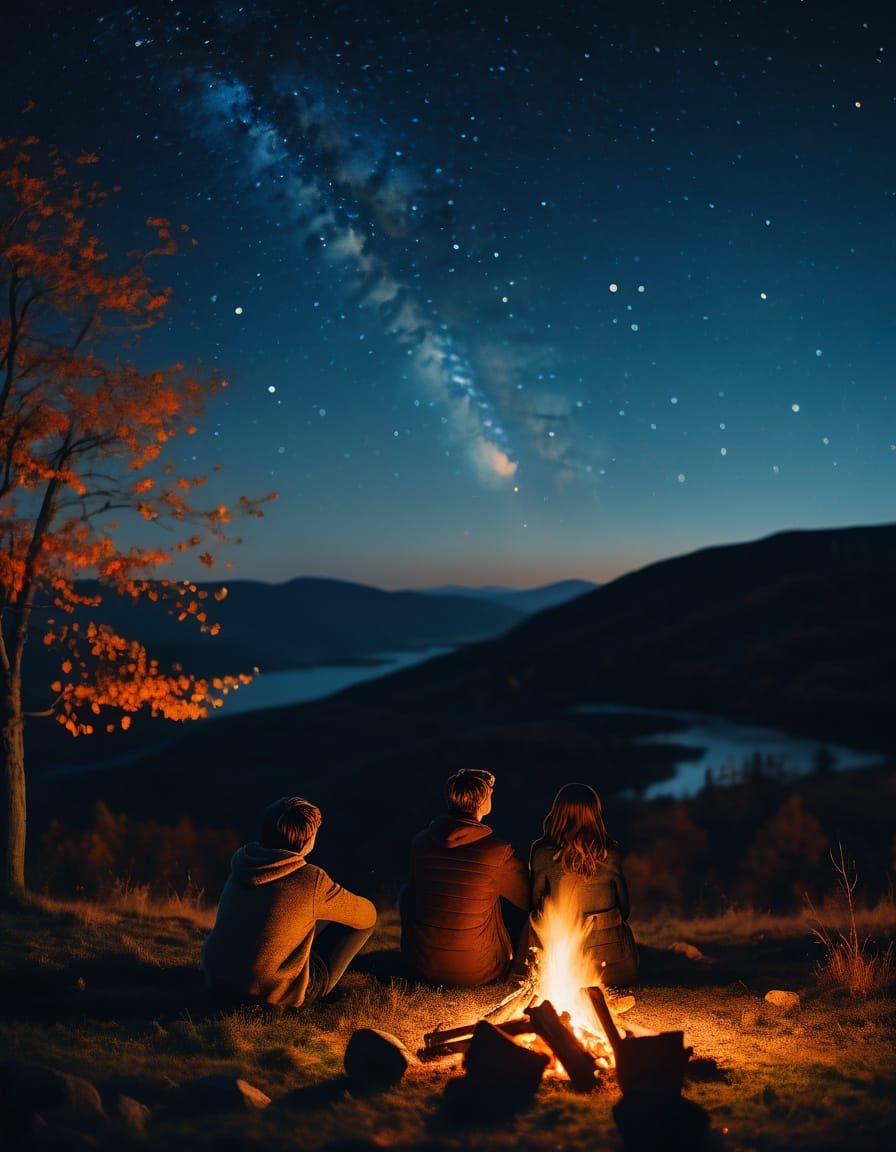 Romantic Stargazing Date Night by Bonfire