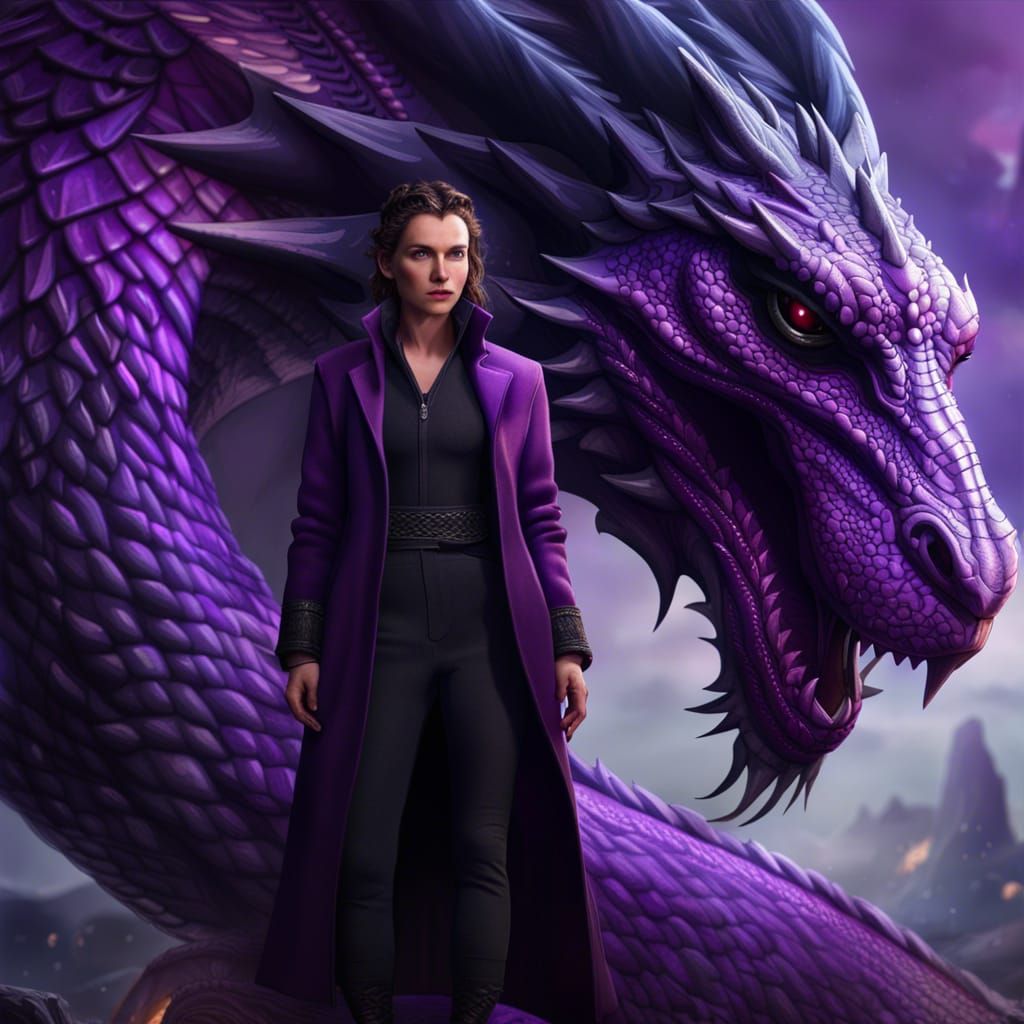 Dragon Rider and Dragon Fantasy Concept Art