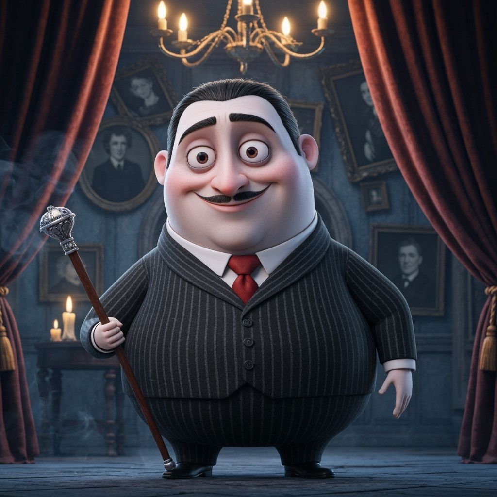 Gothic Gentleman in Tim Burton Style