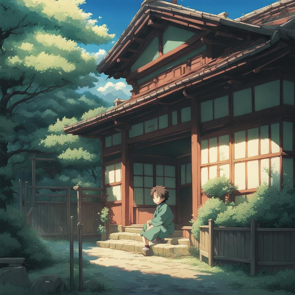 Tanjiro Kamado in Studio Ghibli Anime Style