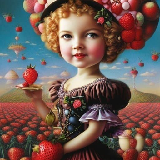 Strawberry Shortcake Steampunk Princess in Pop Surrealism