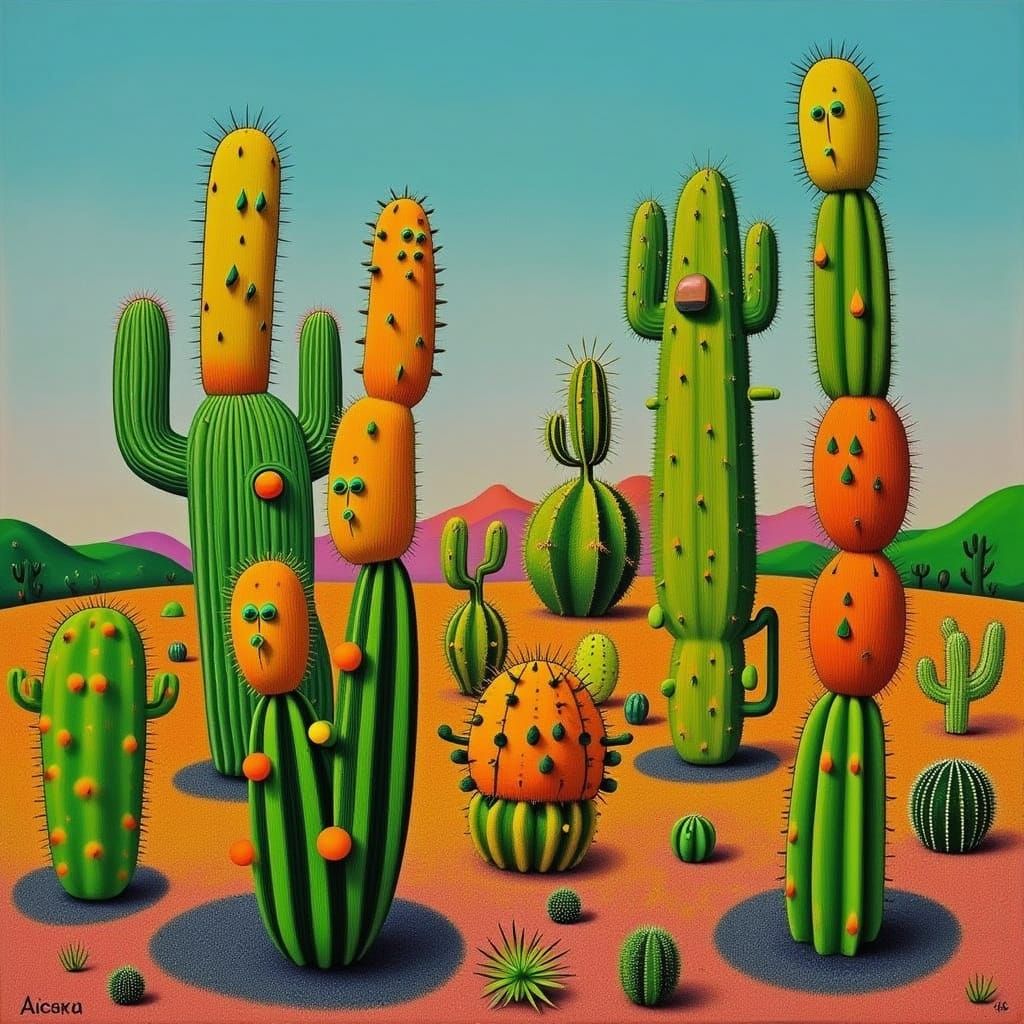 Surreal Cactus Dwellers in the Arizona Desert