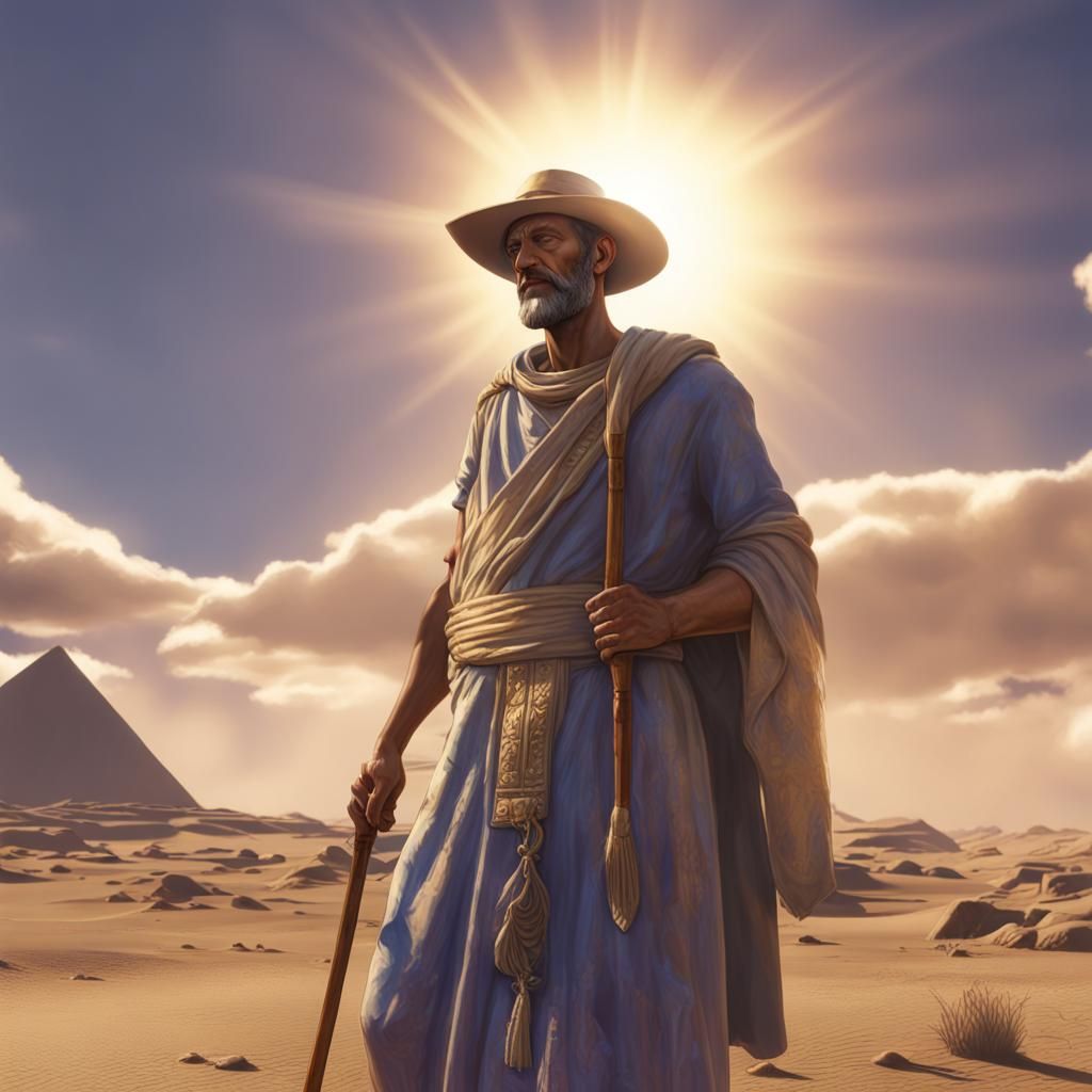 Apostle Paul in Ancient Egypt with Ultraviolet Lighting