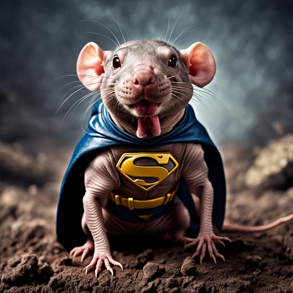 Hairless Mole Rat as a Superhero